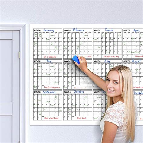 Dry Erase Yearly Calendar